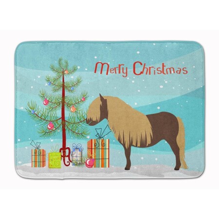 Carolines Treasures Shetland Pony Horse Christmas Machine Washable Memory Foam Mat BB9281RUG